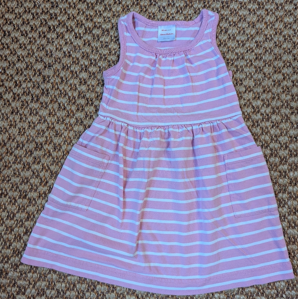 Hanna Andersson Pink and White Striped Dress